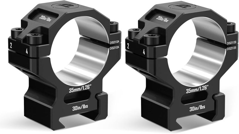 DISCOVERYOPT Store 7075 Series Aluminum 30mm 34mm 1 inch Scope Rings, High Precision Pre-lapped Picatinny Scope Rings, Medium/High/Low Profile Scope Mount for Picatinny Rail - Image 2
